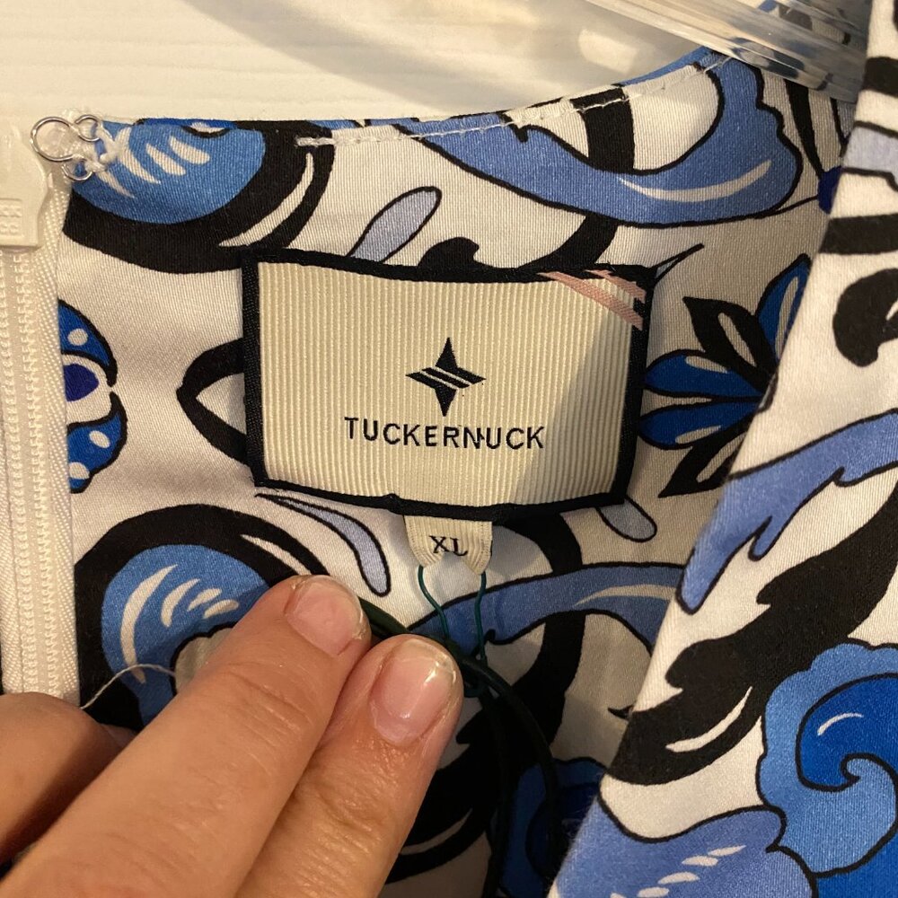 Tuckernuck Blue and White Printed Maxi Dress - Picture 8 of 9